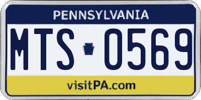 PA license plate MTS0569