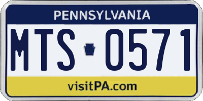 PA license plate MTS0571