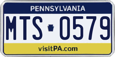PA license plate MTS0579
