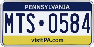 PA license plate MTS0584