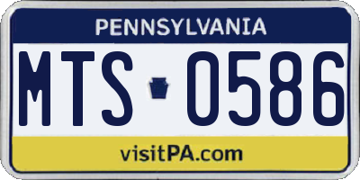 PA license plate MTS0586