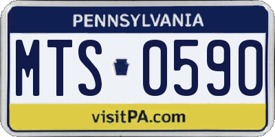 PA license plate MTS0590