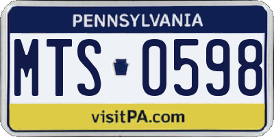 PA license plate MTS0598