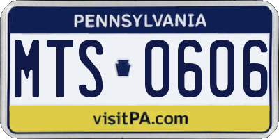 PA license plate MTS0606