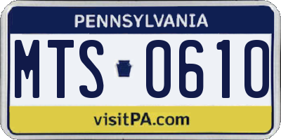 PA license plate MTS0610