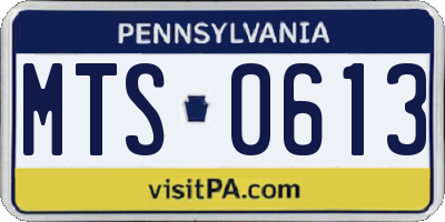 PA license plate MTS0613