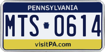 PA license plate MTS0614