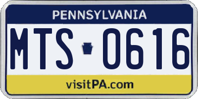 PA license plate MTS0616