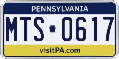 PA license plate MTS0617