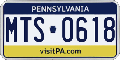 PA license plate MTS0618