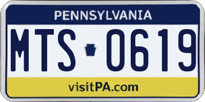 PA license plate MTS0619