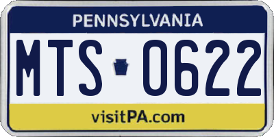 PA license plate MTS0622