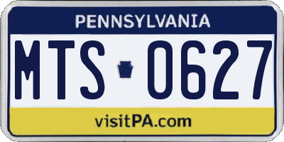 PA license plate MTS0627