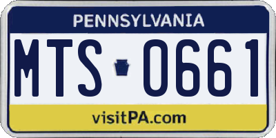 PA license plate MTS0661