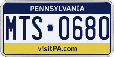 PA license plate MTS0680