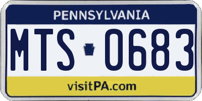 PA license plate MTS0683