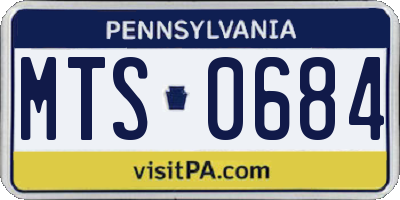 PA license plate MTS0684