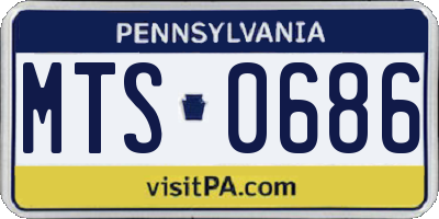 PA license plate MTS0686