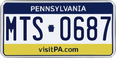 PA license plate MTS0687