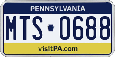 PA license plate MTS0688
