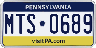 PA license plate MTS0689
