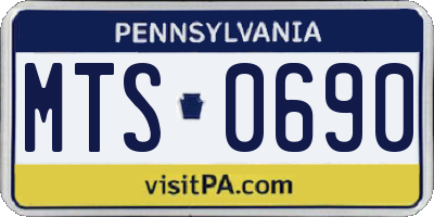 PA license plate MTS0690
