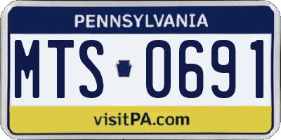 PA license plate MTS0691