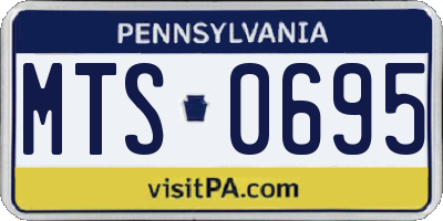 PA license plate MTS0695