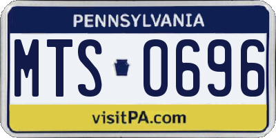 PA license plate MTS0696