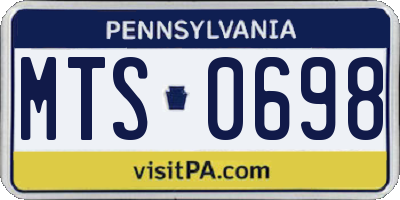 PA license plate MTS0698