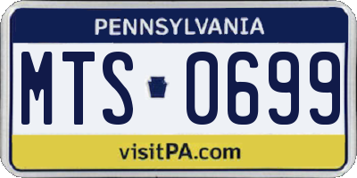 PA license plate MTS0699