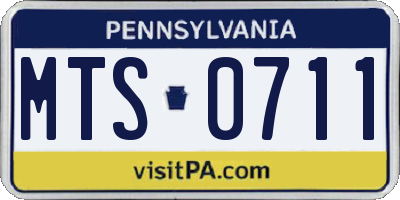 PA license plate MTS0711