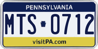 PA license plate MTS0712