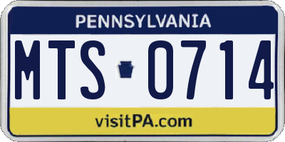 PA license plate MTS0714