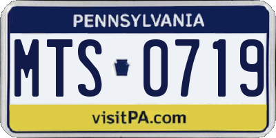 PA license plate MTS0719