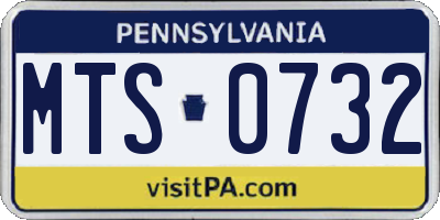 PA license plate MTS0732