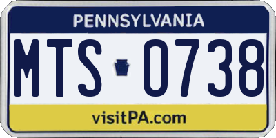 PA license plate MTS0738