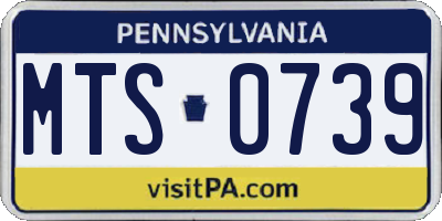 PA license plate MTS0739