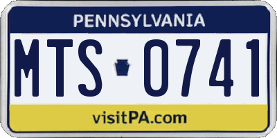 PA license plate MTS0741