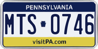 PA license plate MTS0746
