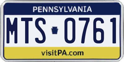 PA license plate MTS0761
