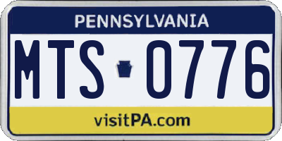 PA license plate MTS0776