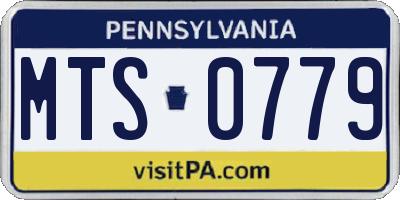 PA license plate MTS0779