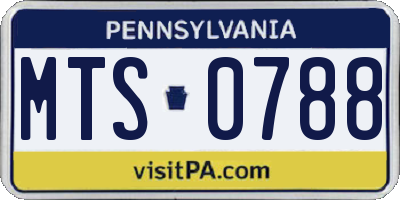 PA license plate MTS0788