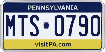 PA license plate MTS0790