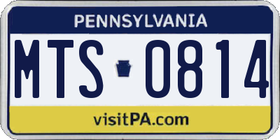PA license plate MTS0814