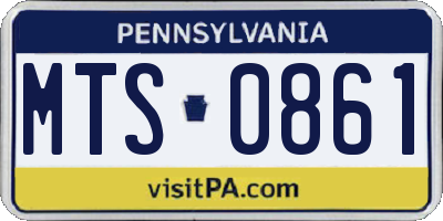 PA license plate MTS0861