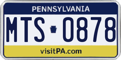 PA license plate MTS0878