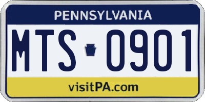 PA license plate MTS0901