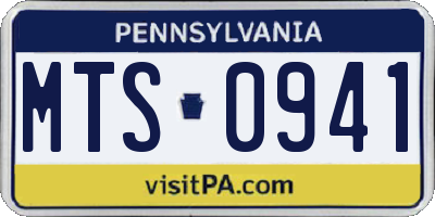 PA license plate MTS0941